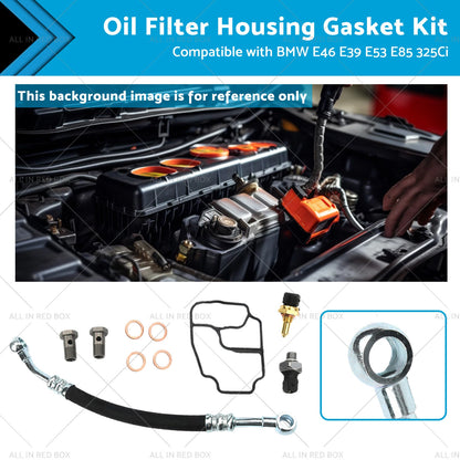 Engine Oil Filter Housing Gasket for BMW E53 E46 E39 325Ci X5 Z3 (2000-2006)