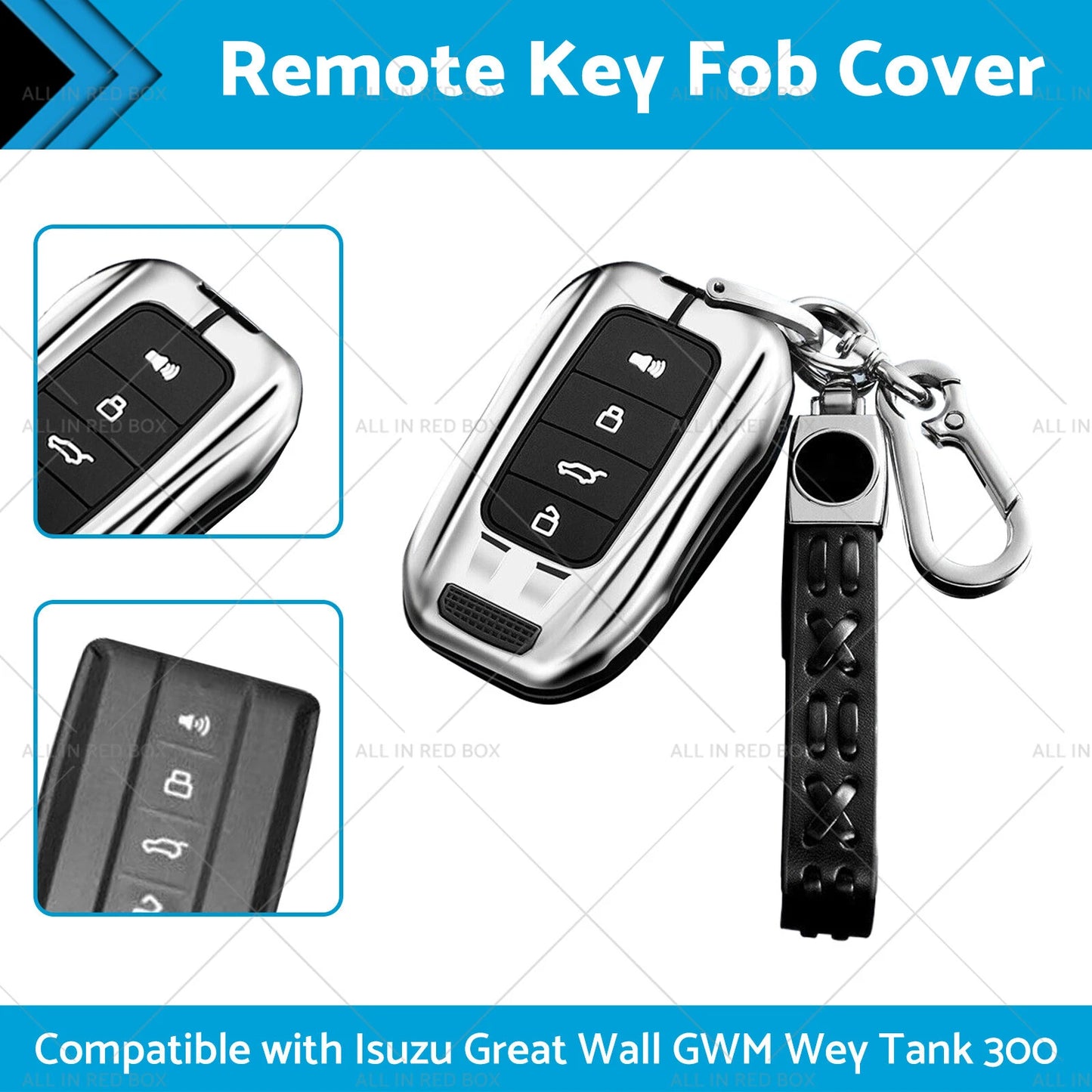 Alloy Key Fob Cover for Great Wall GWM Wey Tank 300 (2022-2023)