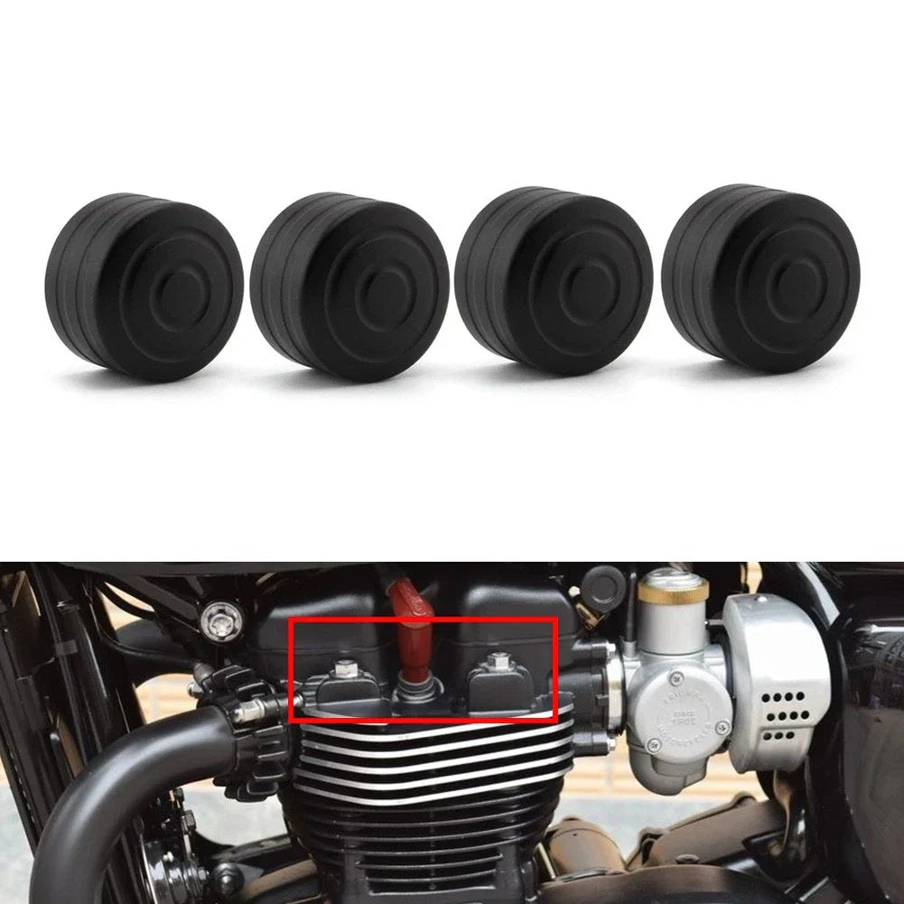 4 x Billet Machined Head Bolt Cover Caps for Triumph T120 Street Twin (2016-2023)