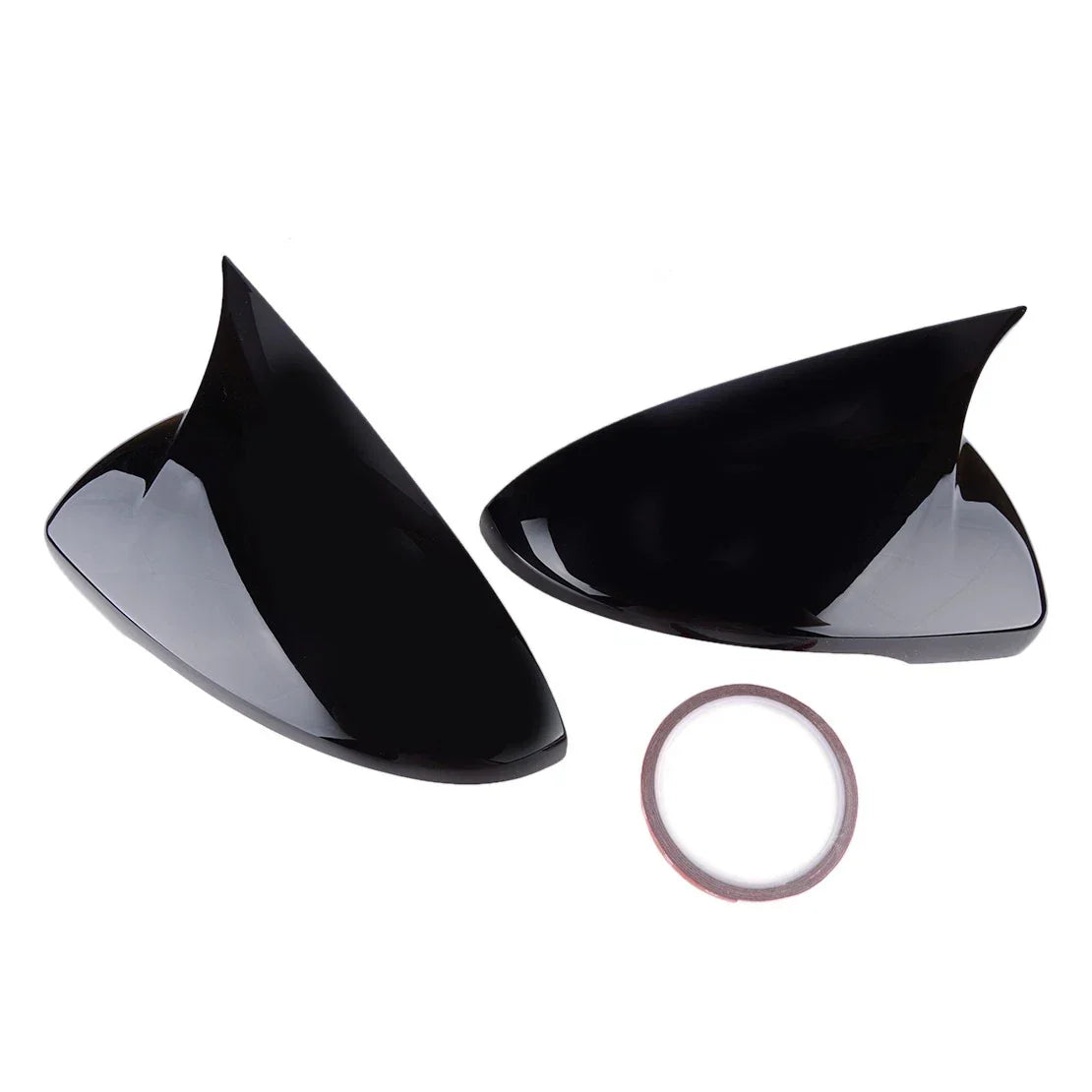 2 x Gloss Black Rear View Mirror Cover Caps for Kia Forte K3 Cerato (2014-2018)