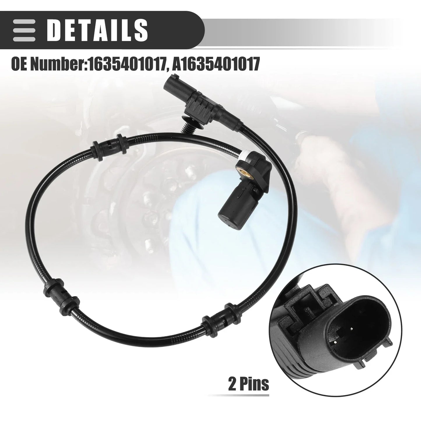 Rear Left ABS Wheel Speed Sensor for Mercedes-Benz ML320 (2000-2005)