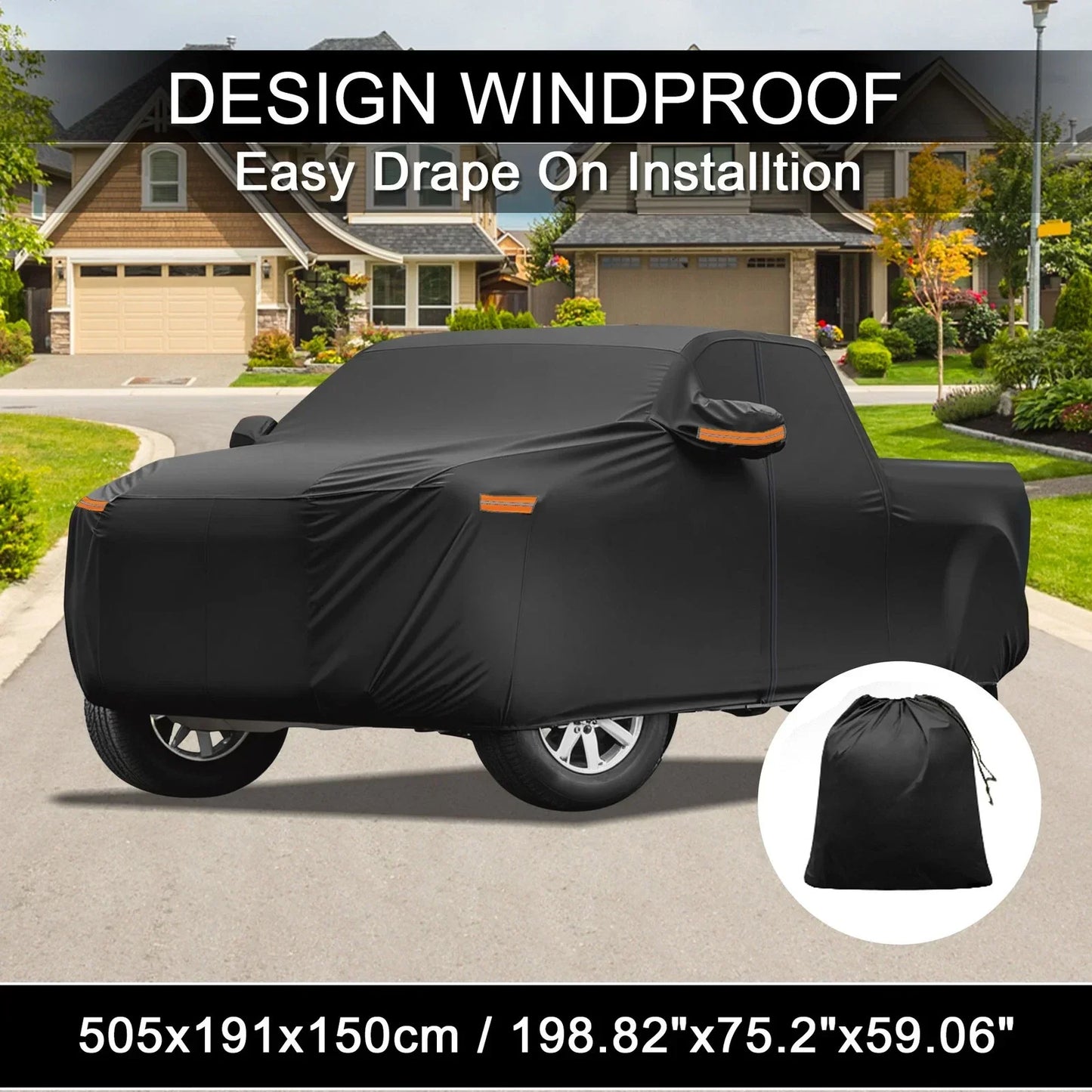 Waterproof Aluminum Film Car Cover for Hyundai Santa Cruz (2022-2023)