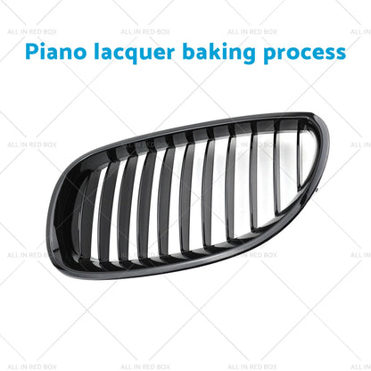 Gloss Black Front Grille for BMW E60 E61 5 Series (2003-2010)
