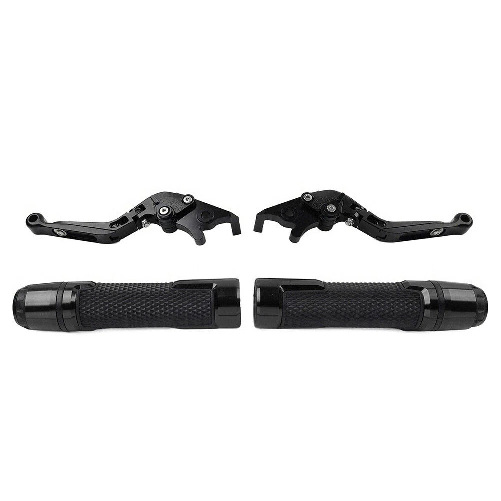 Black Extendable Brake Clutch Levers Grip Set for Yamaha TMAX 500 530