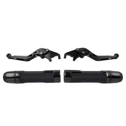 Black Extendable Brake Clutch Levers Grip Set for Yamaha TMAX 500 530