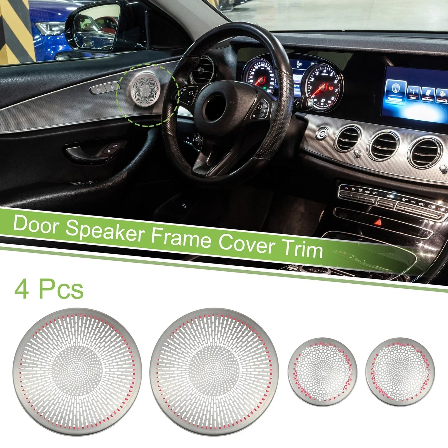 4 x Car Front Door Speaker Frame Cover Trim for Mercedes Benz C238 W238 (16-22)