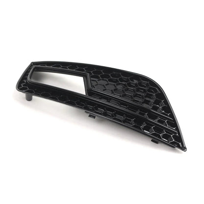 Left Side Fog Light Grille Cover Glossy Black for Audi A4 (2013-2016)