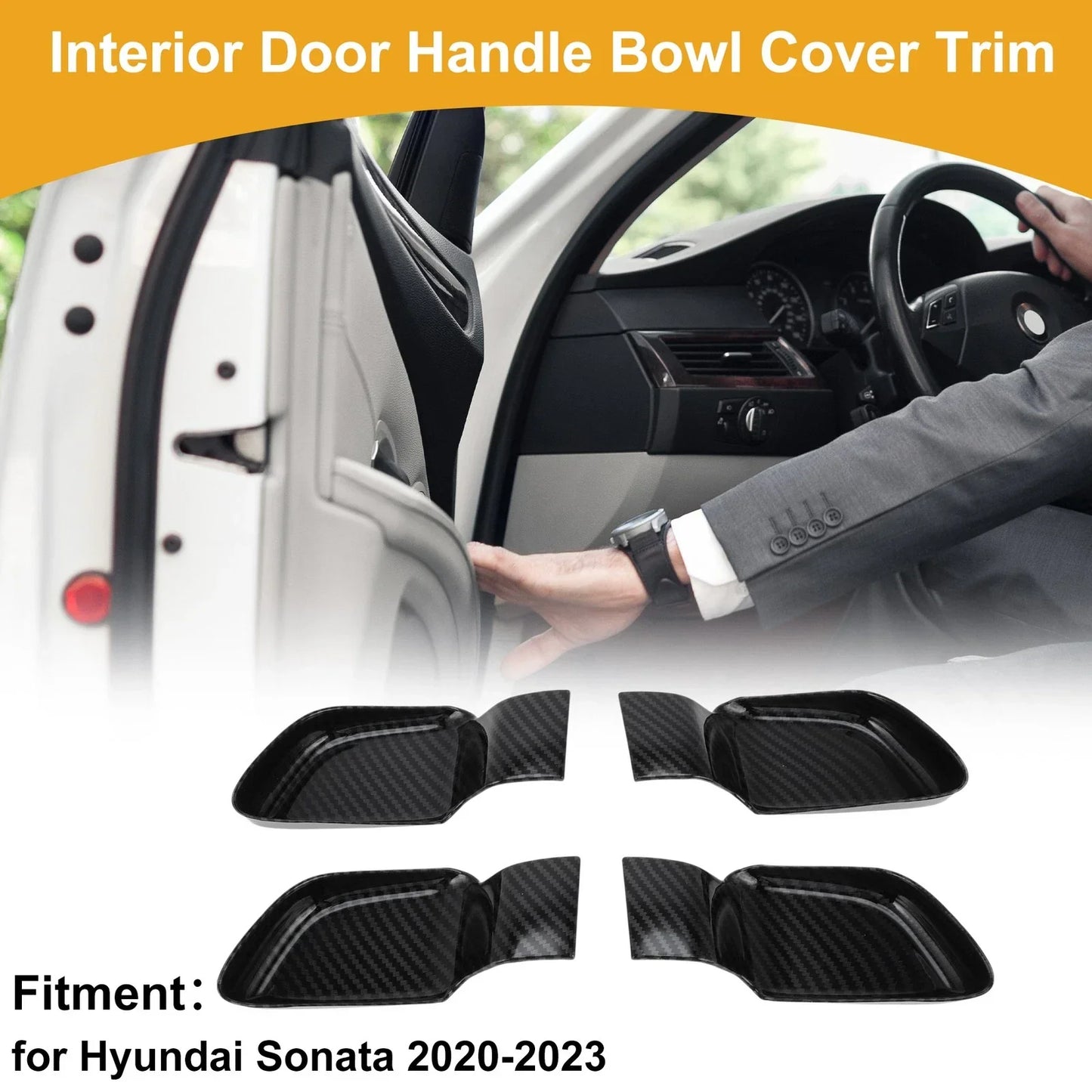 Interior Door Handle Bowl Cover Trim for Hyundai Sonata (2020-2023)