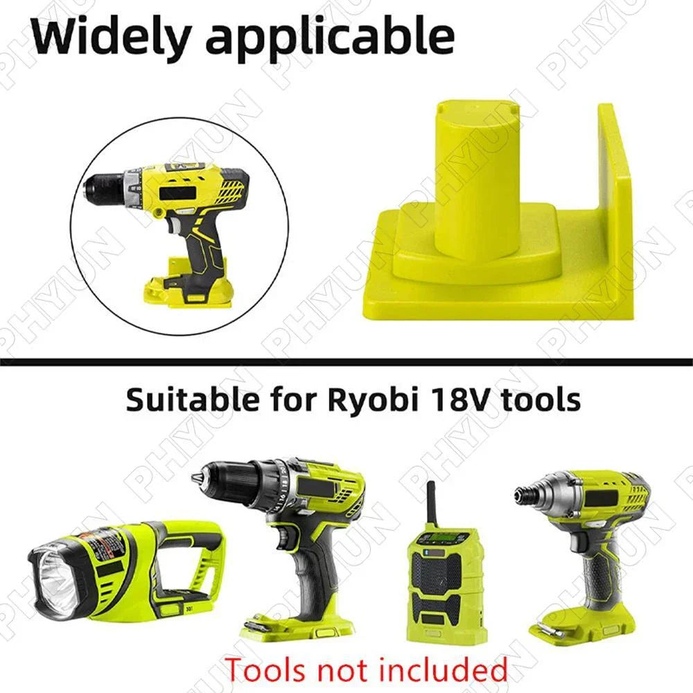 5 x Wall Mount Storage Holder Stand with Screws for Ryobi 18V Tools