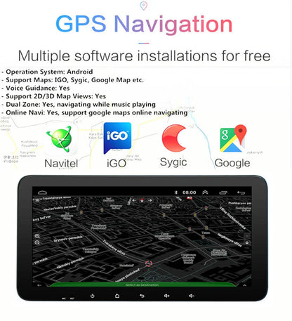 10.33'' Head Unit Navigation for Jeep Wrangler JL/Gladiator (2018-2024)