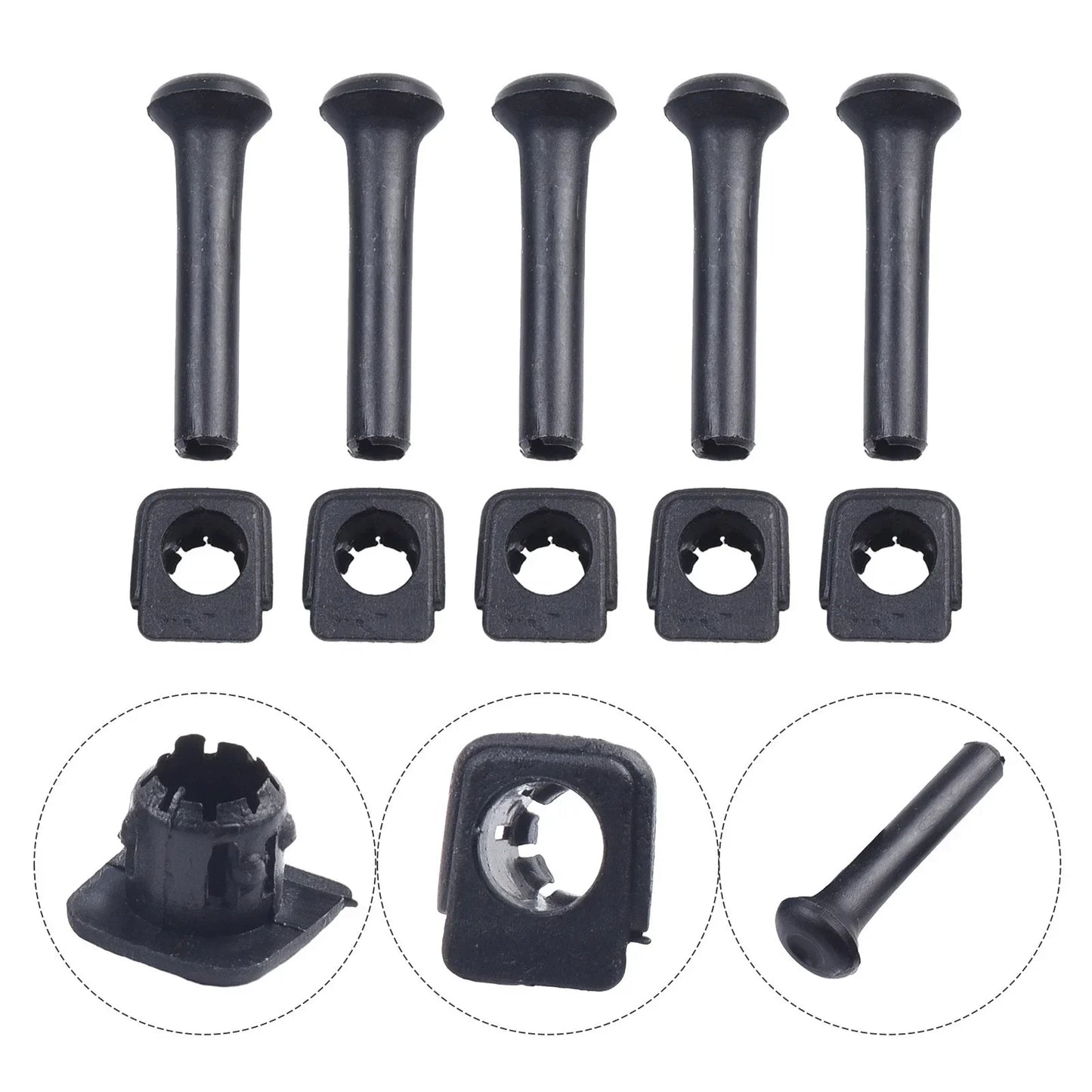 Door Safety Lock Button Base Locking Knob Set for Golf Mk2 Mk3