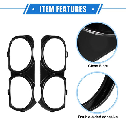 Front Left Right Side Headlight Trim Rings for Dodge Challenger (2015-2023)