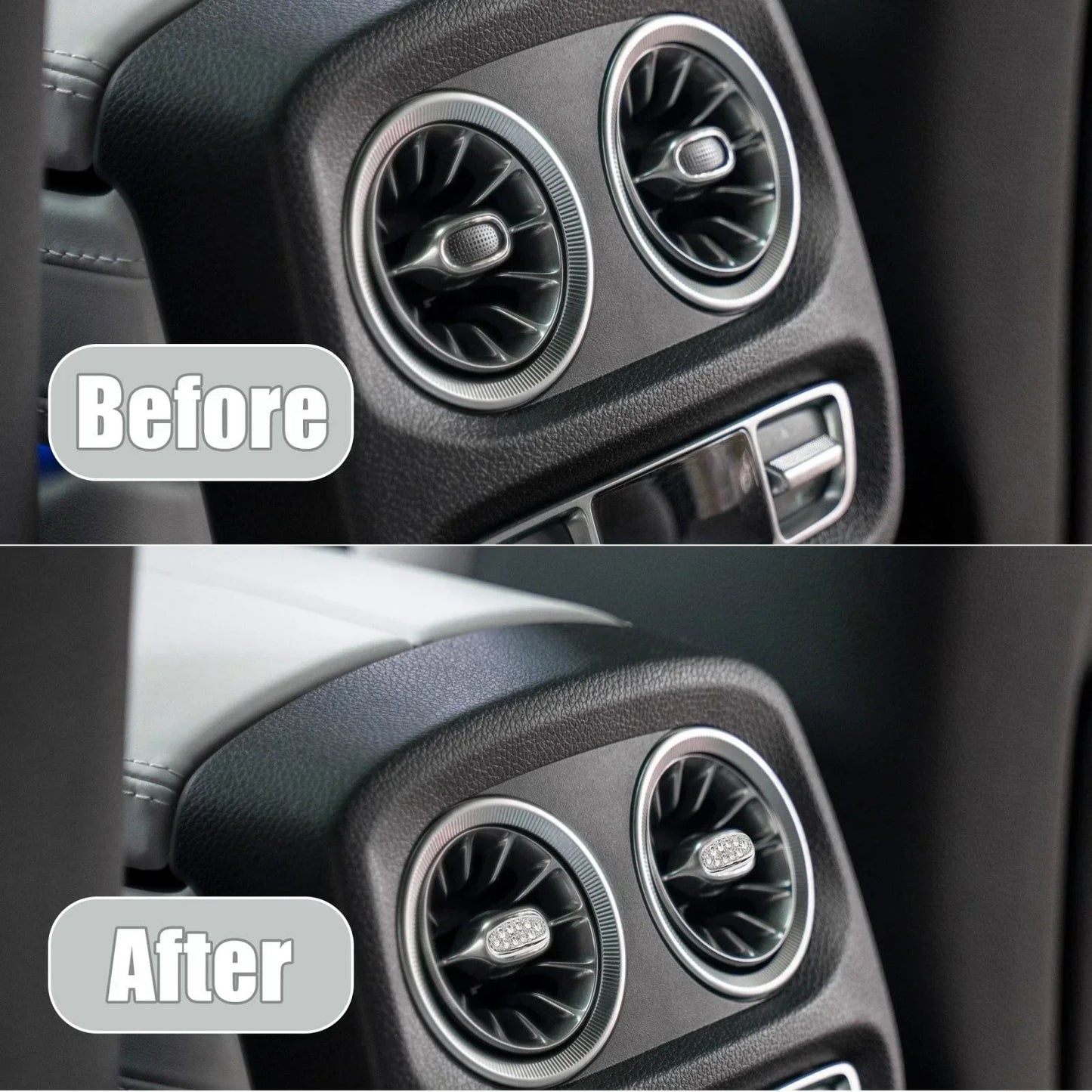 2 x Car Bling Rear Exhaust Port Knob Covers for Mercedes-Benz CLA (2019-2023)