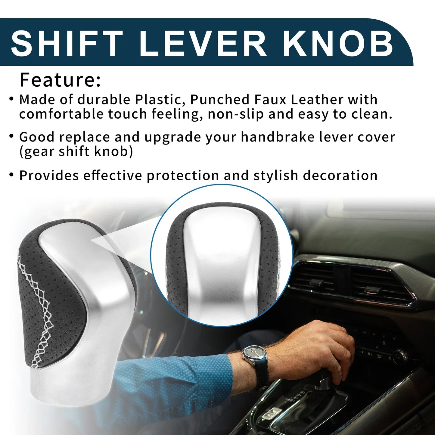 Automatic Gear Shift Knob for Lexus GS350 2016-2020 - Plastic Faux Leather