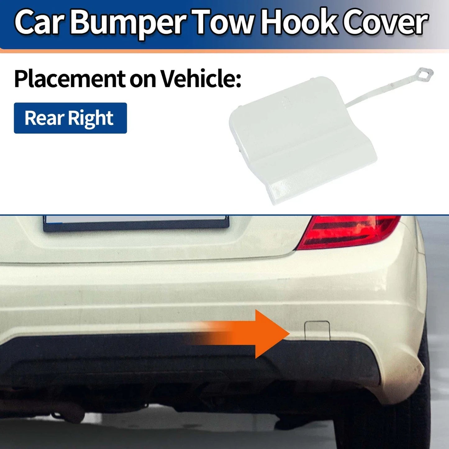 Rear Tow Hook Cover for Mercedes-Benz C-Class W204 (2012-2015)