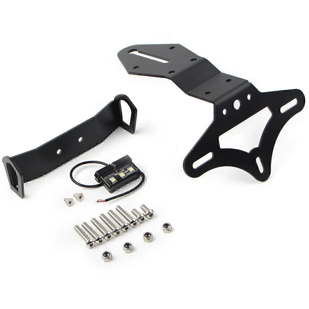 Black Steel Fender Eliminator License Plate Holder for KAWASAKI ZX-10R (16-20)
