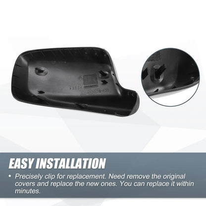 Left Side Mirror Cover Cap Gloss Black for BMW 3 Series E46 & 7 Series E65-E66
