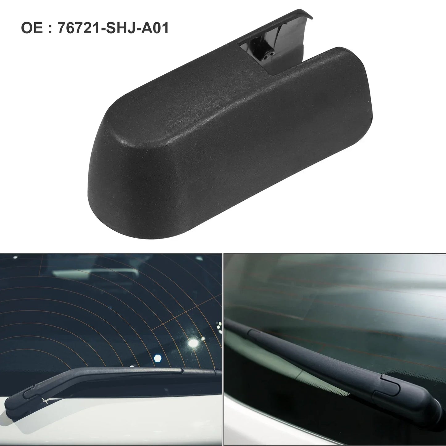 Rear Windshield Wiper Arm Nut Cover for Honda Odyssey (2018-2023) - Black