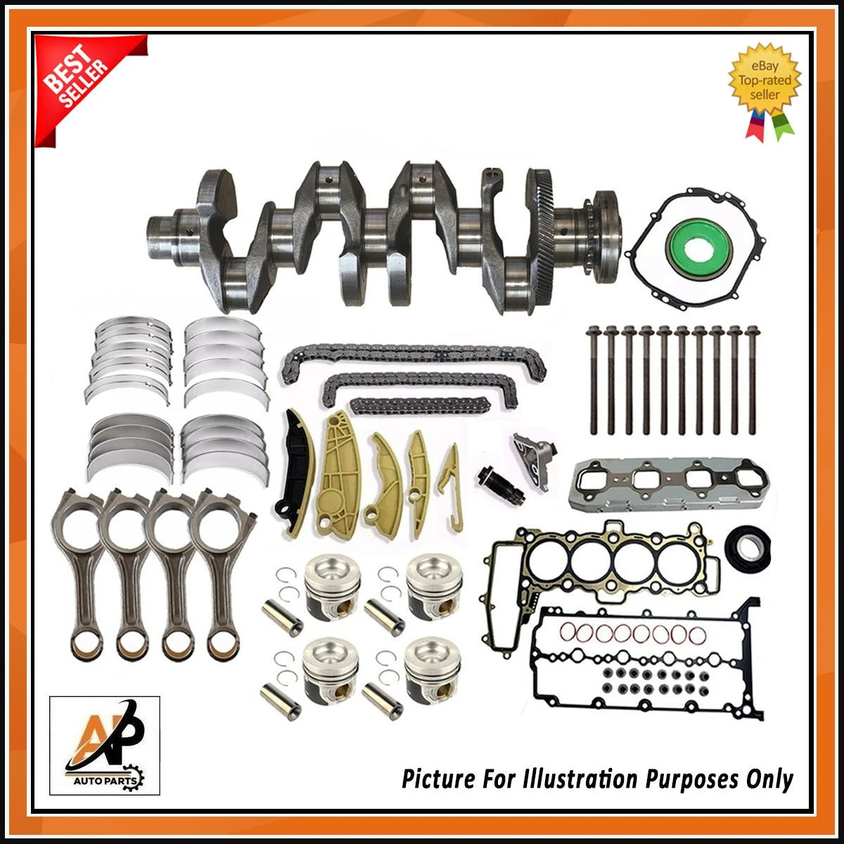 Crankshaft Engine Rebuild Kit OEM Replacement for Land Rover Discovery (2009–2016)