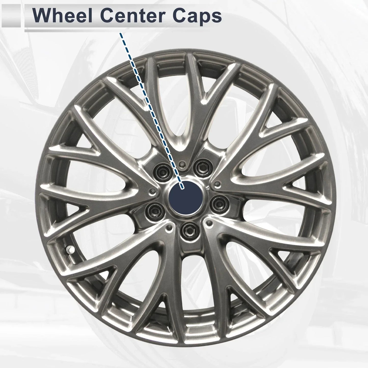 Wheel Center Caps for Lexus LX570 (2017-2020) - Silver Tone Plastic 1 x Pc