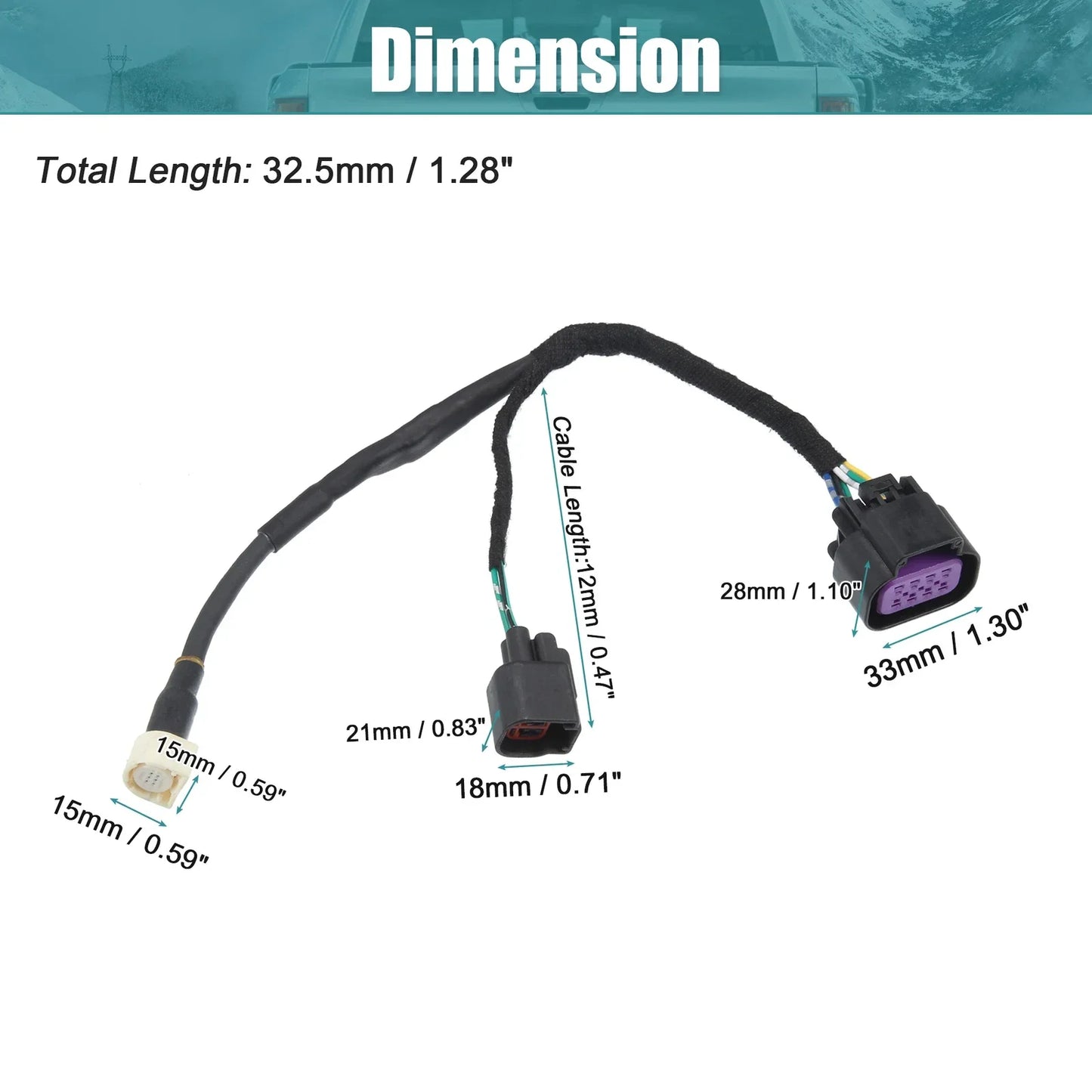 Car Camera Wiring Harness for Dodge Ram 1500 2500 3500 (2013-2017)