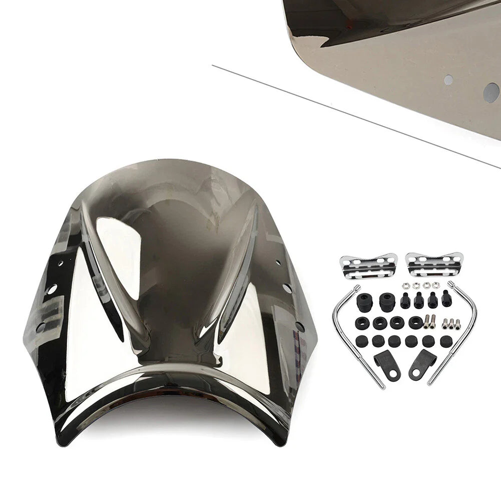 Windshield Deflector for Universal Motor Silver (Fits Most Models)