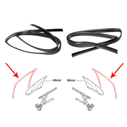 RR Door Glass Run Channel Seal for Honda Civic 2006-2011