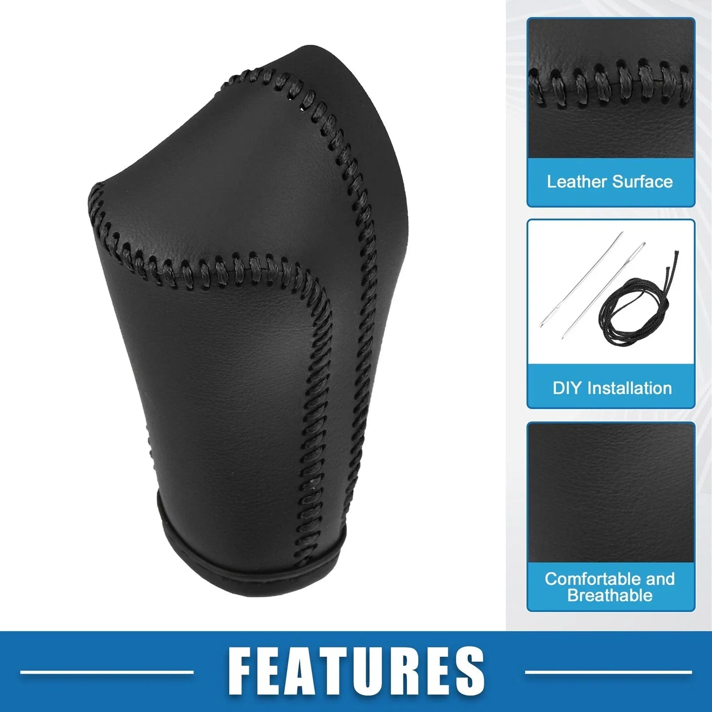 Gear Shift Lever Cover for Honda CRV 2007-2011 - Auto Interior, Black Stitches