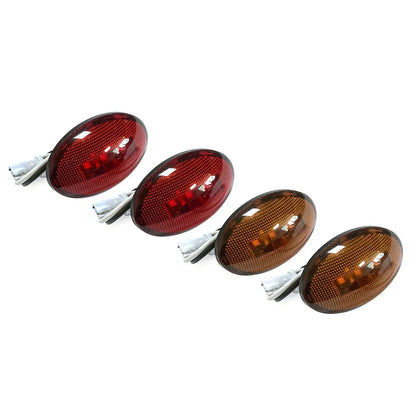 3 x LED Oval Side Marker Lights for Car Bus Truck Camper Motorhome Pickup