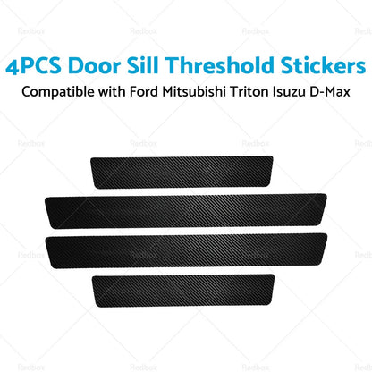 4PCS Door Sill Threshold Stickers for Ford Ranger Wildtrak (2012-2023)