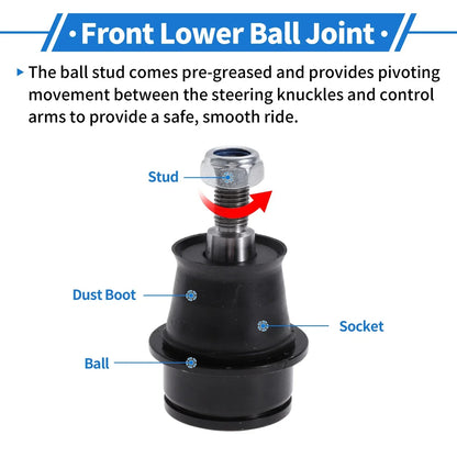 2 x Front Lower Ball Joints for Dodge Journey (2009-2020)