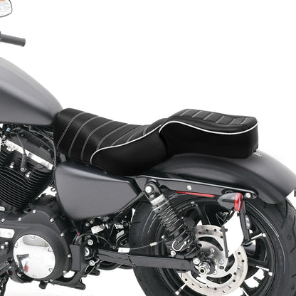 Driver & Passenger Seats for Harley Iron 883 XL883N (2016-2022) Black & White