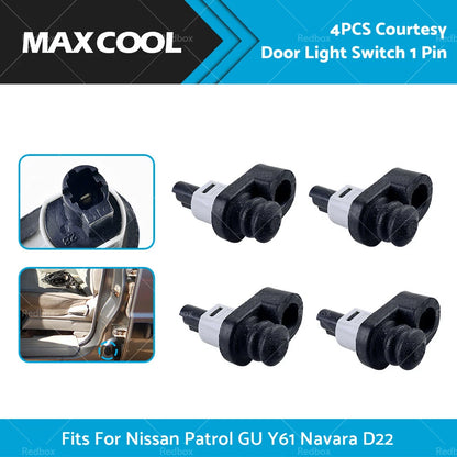 4 x Courtesy Door Light Switch for Nissan Patrol GU, Navara D22