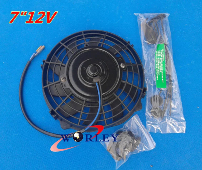 7" 12V Slim Radiator Cooling Fan & Mounting for Universal