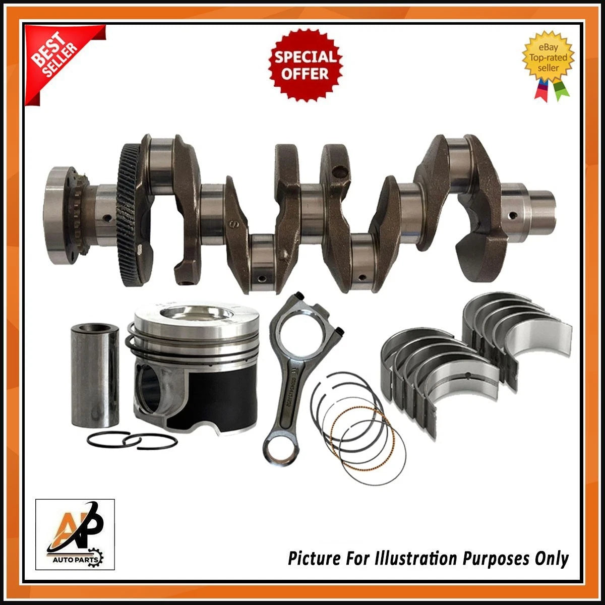 Crankshaft Rebuild Kit Alloy Steel for Land Rover Range Rover 204DTD (2014–2016)