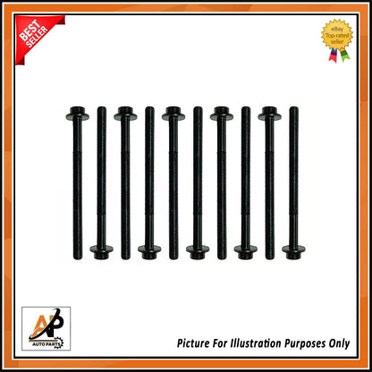 Head Bolt Set of 10 Replacement for Jaguar 2.0 Diesel F-Pace XE XF (2016–2019)