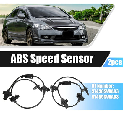 2 x Front Left & Right ABS Wheel Speed Sensors for Honda Civic (2006-2011)
