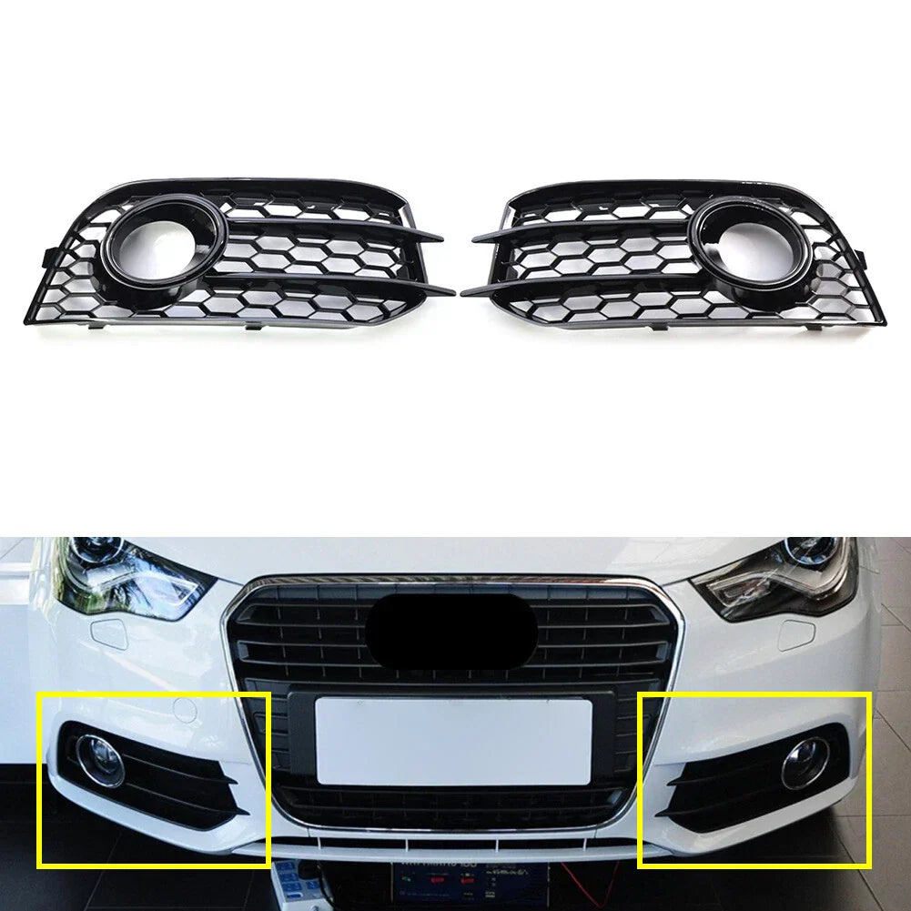Fog Lamp Grill Cover for Audi A1 2010-2014 ( Gloss Black)