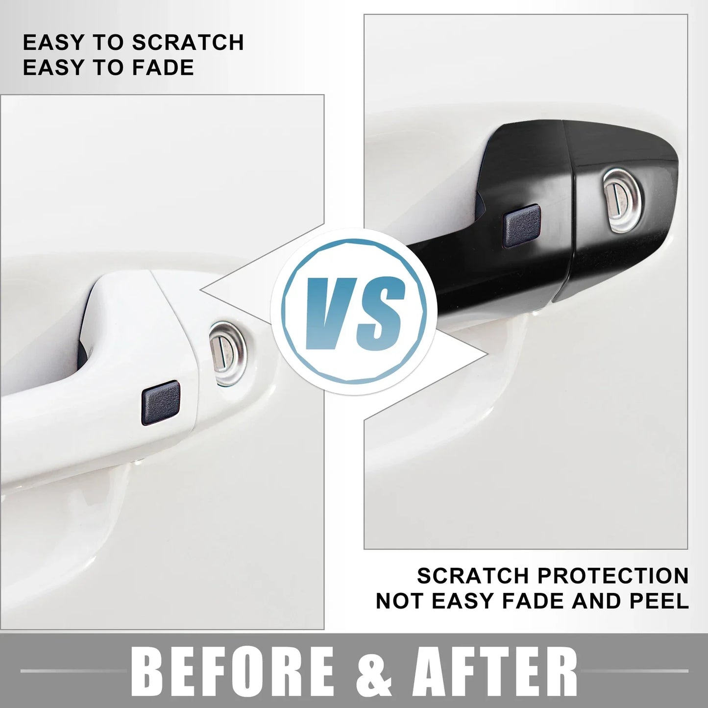Car Exterior Door Handle Cover with Smartkey Cutout for Chevrolet (2010-2015)