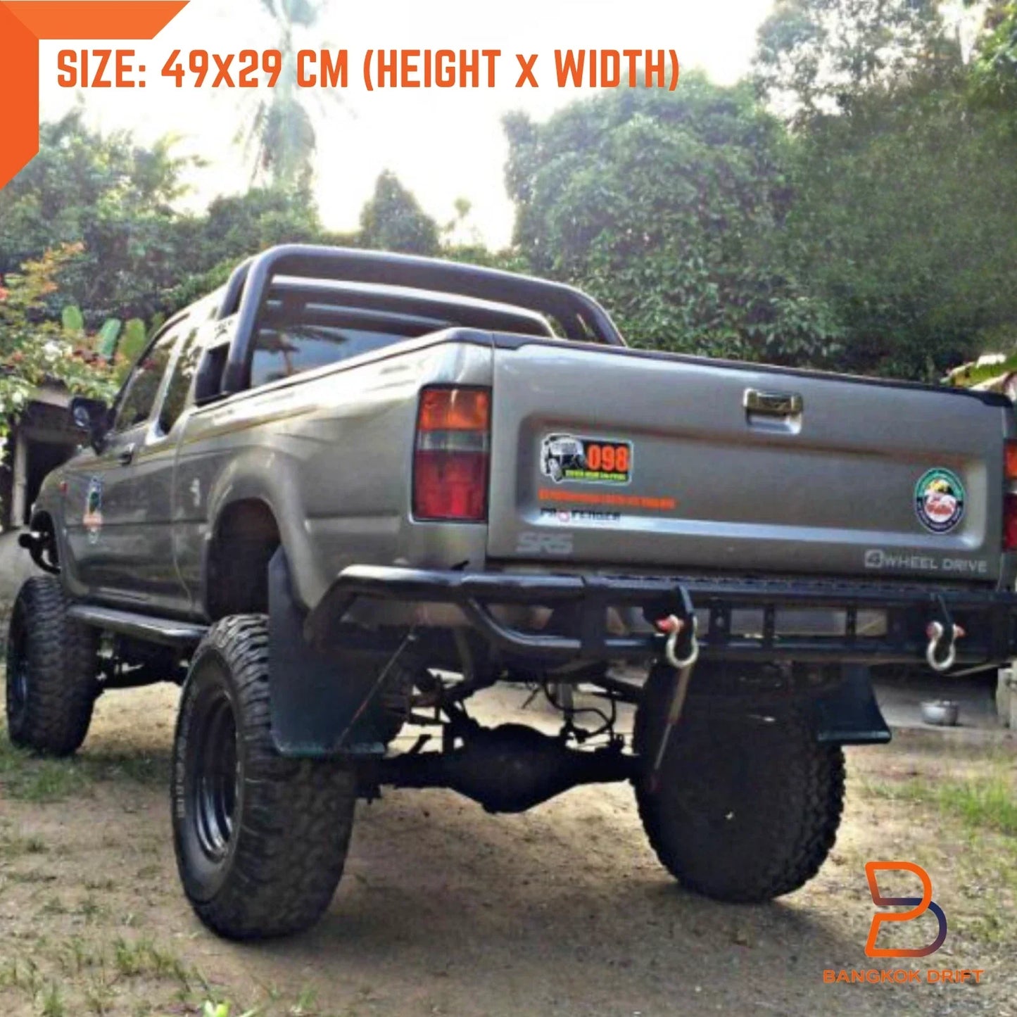 4x4 Off-Road Mud Flaps Splash Guards for Universal Car Truck Ute Black Rubber