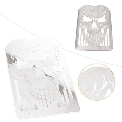 Racing Skull Polished Radiator Grill for Kawasaki Vulcan VN1500 VN1600 (2002-2008)