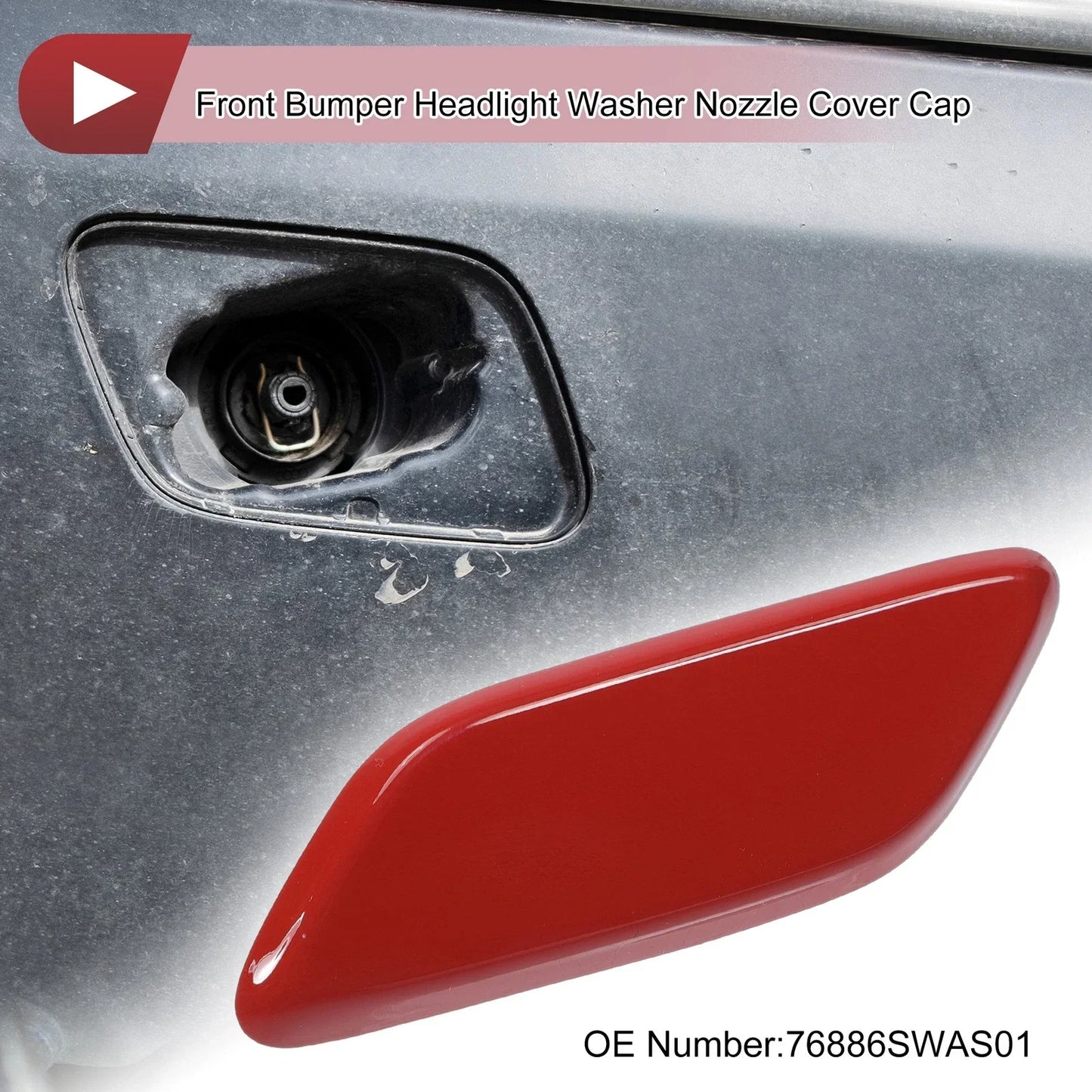 Front Left Washer Nozzle Cover for Honda CR-V MK3 Facelift (2009-2011) Red