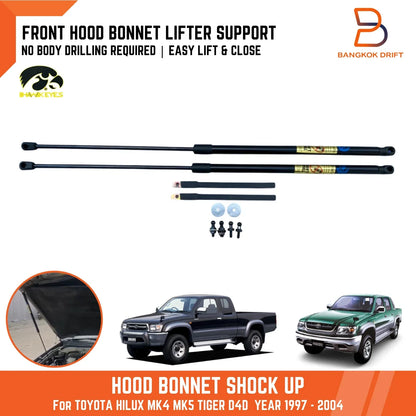 Hood Lift Gas Struts for Toyota Hilux Ute LN145 LN165 (1998-2004)