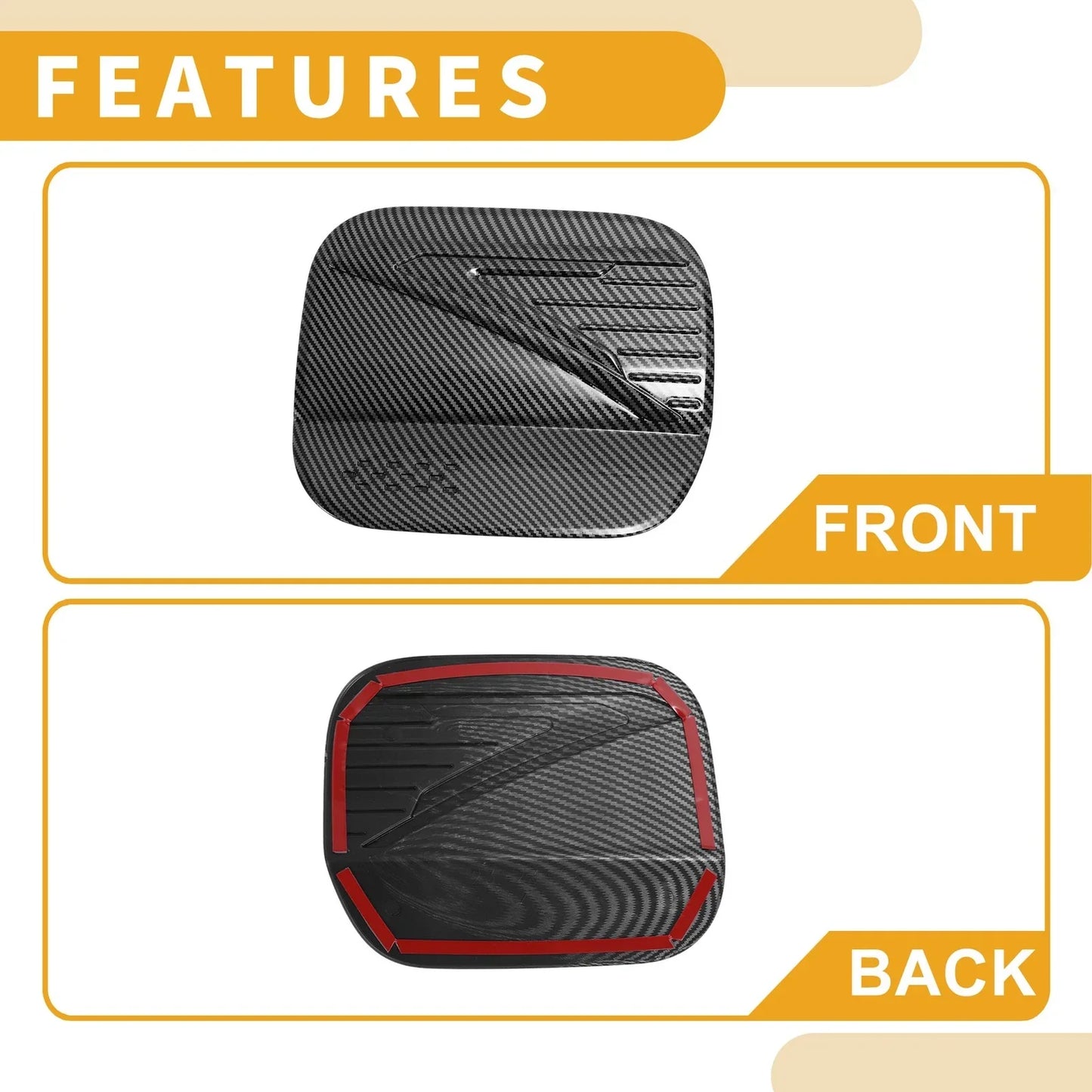 Fuel Tank Door Cap for Hyundai Santa Fe 2024-2025 Gas Tank Flap Carbon Fiber