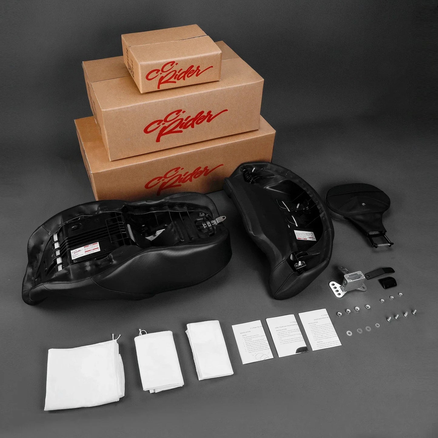 Driver Passenger Seat & Backrest for Harley Street Electra Glide (2014-2023)