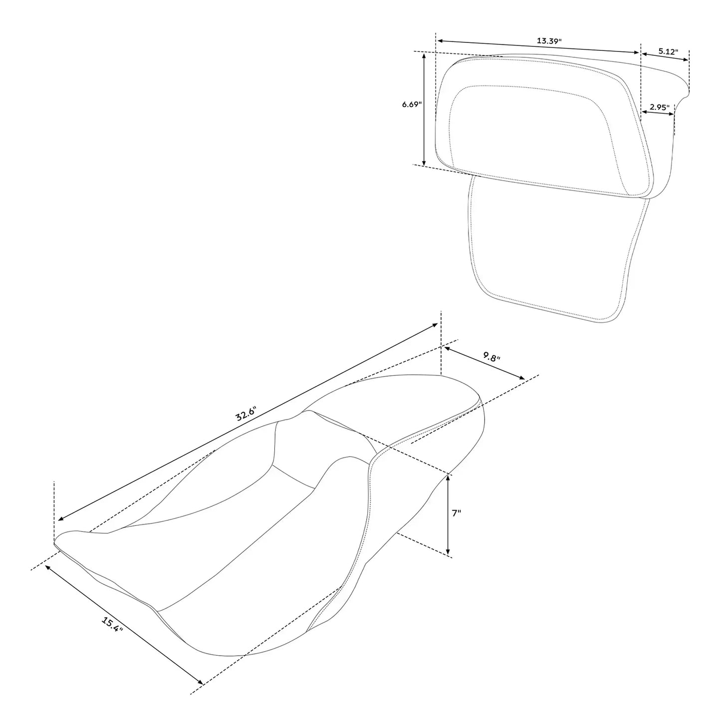 Seat & Backrest Pads for Harley Street Glide & Road Glide (2014-2023)