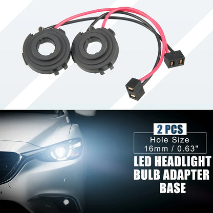 H7 LED Headlight Bulb Holder Adapter Socket for VW Golf 6/7 (2012-2020) - 2x