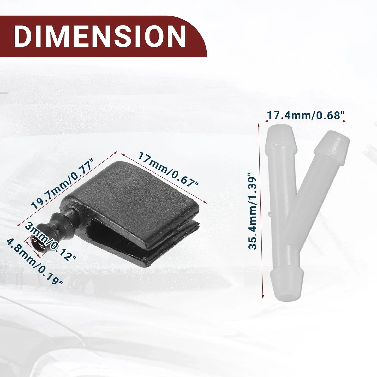 Windshield Washer Nozzle Set for Mercedes-Benz