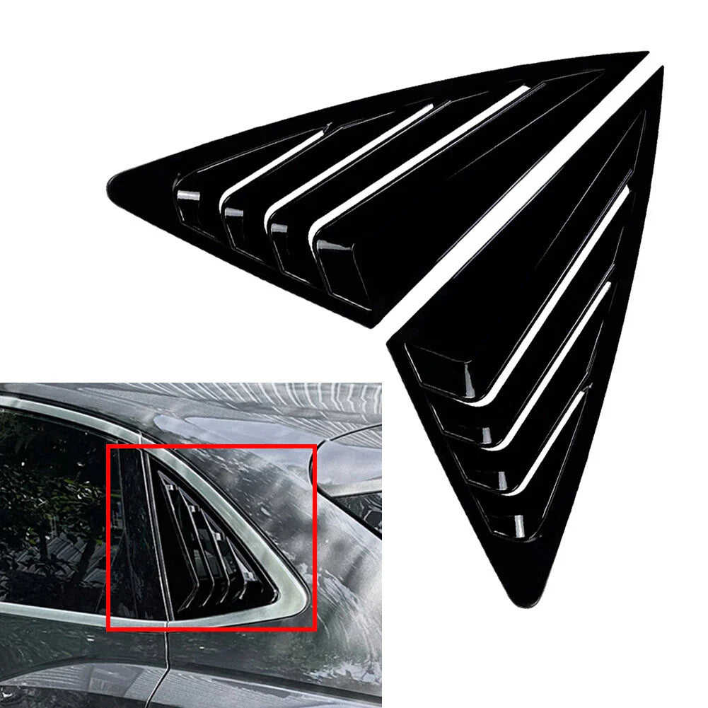Rear Window Louvers Cover for Audi Q3 F3 Sportback (2019-2024) Black