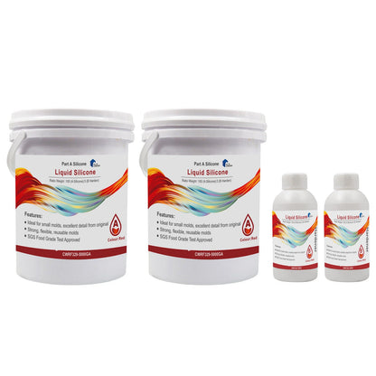 Liquid Silicone Molds 100:3 Mix for Mould Making - 5Kg 10Kg SH25 Red